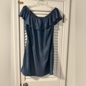 Tommy Bahama chambray ruffle top dress